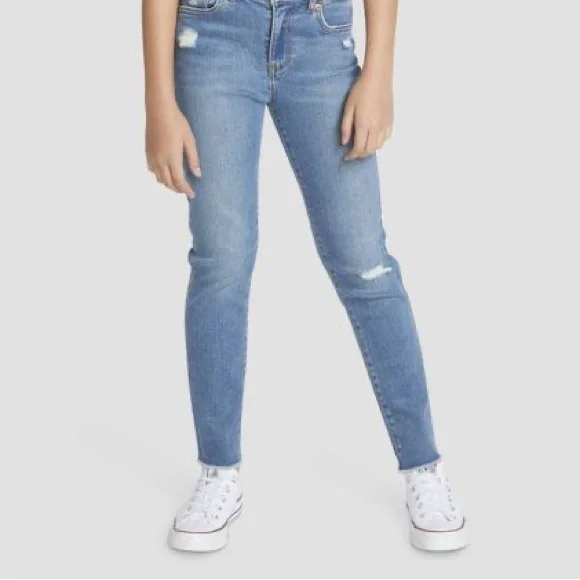 Levi's• Girls' High-Rise Straight Jeans - Medium Wash - Picture 1 of 14